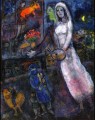 Los recién casados y el violinista contemporáneo Marc Chagall